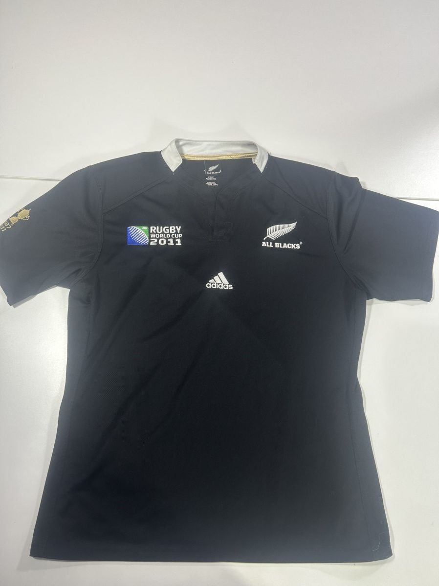 Adidas MENS XL ADIDAS ALL BLACKS RUGBY WORLD CUP 2011 JERSEY Size US XL / EU 56 / 4 - 1 Thumbnail