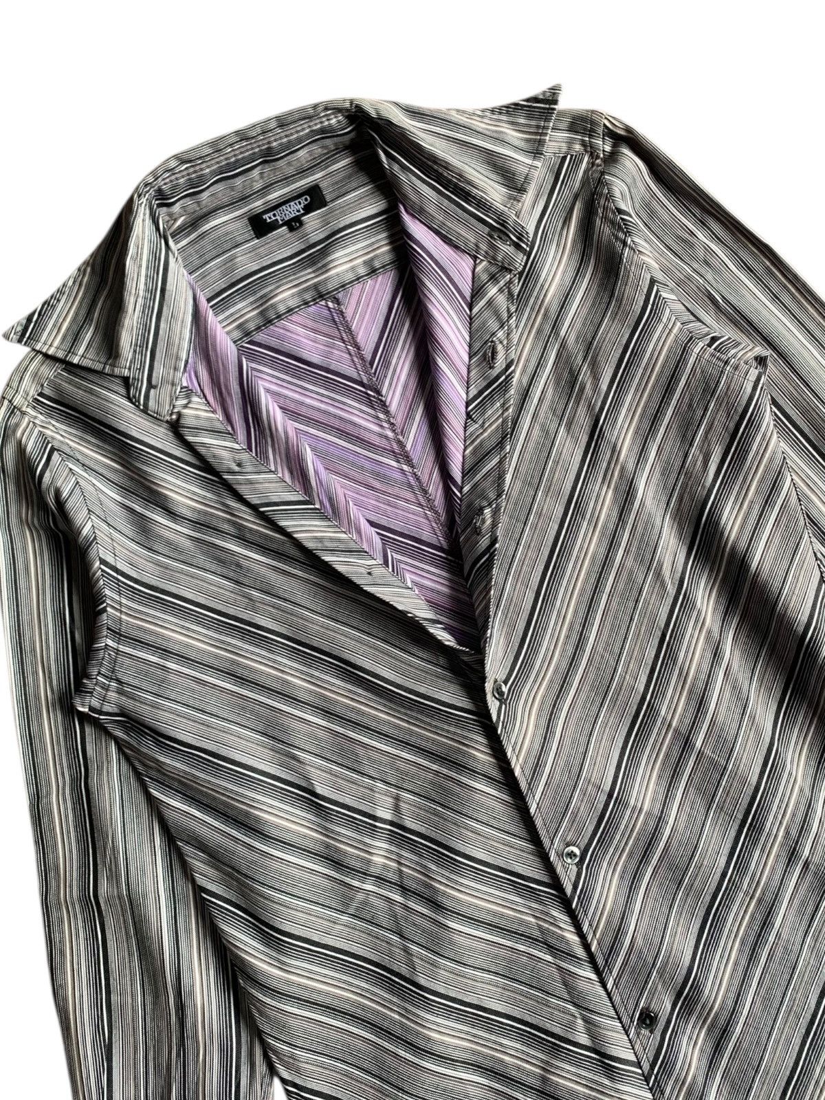 Tornado Mart Tornado mart striped formal shirt boton up Size US L / EU 52-54 / 3 - 3 Thumbnail