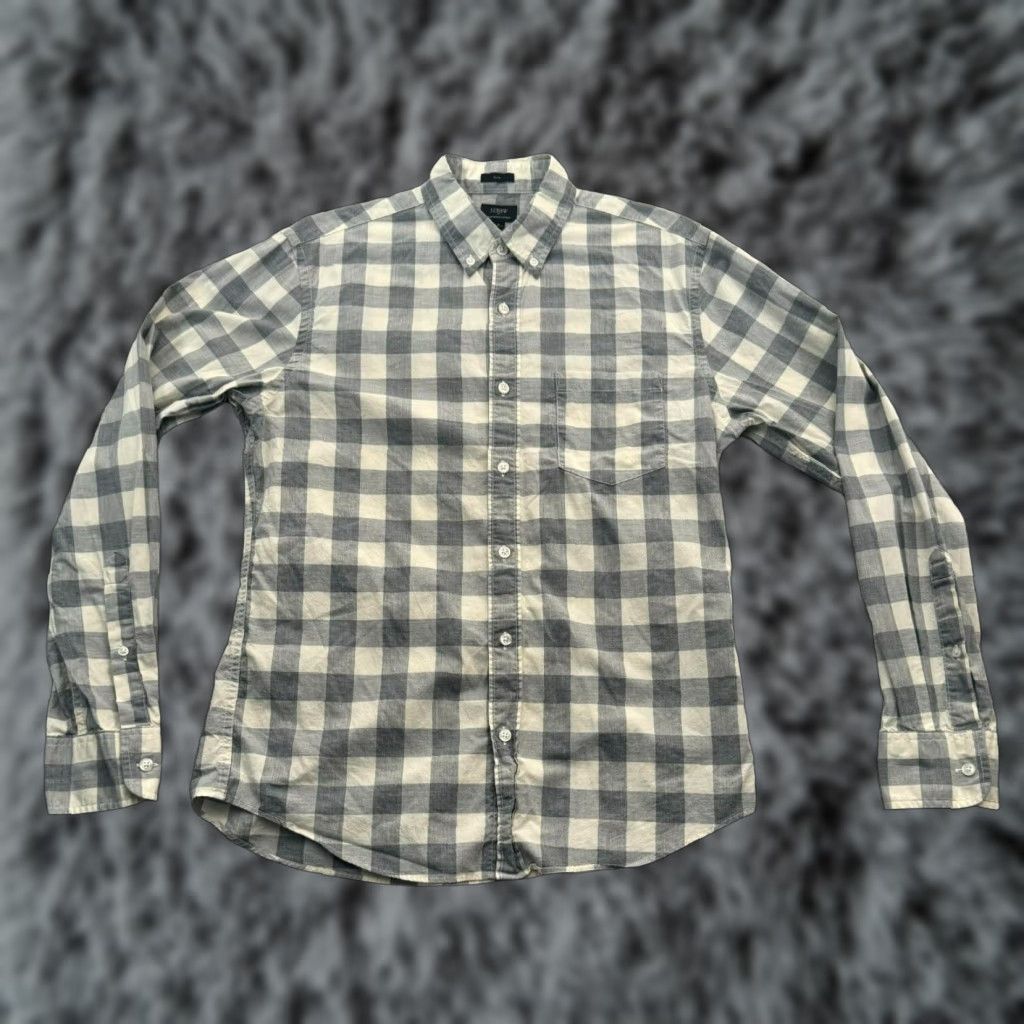 J.Crew J. Crew Button-Up Shirt Mens M Slim Fit Gingham Checkered Academia Preppy Shirt Casual Business Travel Multicolor Cotton Size US M / EU 48-50 / 2 - 1 Thumbnail