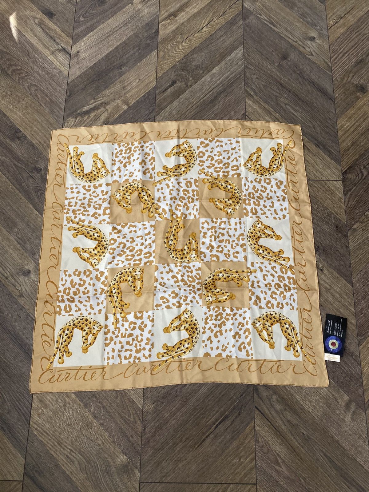 Cartier Vintage Cartier Silk Scarf Panther Size ONE SIZE - 1 Thumbnail