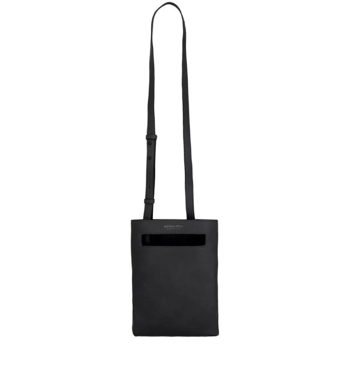 Bottega Veneta Intrecciato Leather Messenger Bag UNISEX Black Size ONE SIZE - 3 Thumbnail