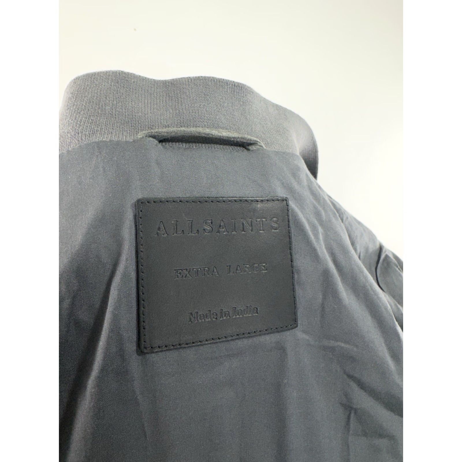 Allsaints ALL SAINTS - SUEDE LEATHER Bomber Jacket Mens XL Gray Full Zip Adults Leather Lining Full Zip 90s? Size US XL / EU 56 / 4 - 5 Thumbnail