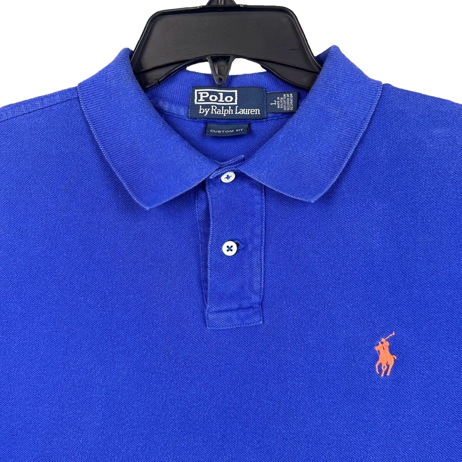 Polo Ralph Lauren Polo Ralph Lauren Polo Shirt Mens Large Blue Custom Fit Classic Pony Golf Casual Shirt Size US L / EU 52-54 / 3 - 3 Thumbnail