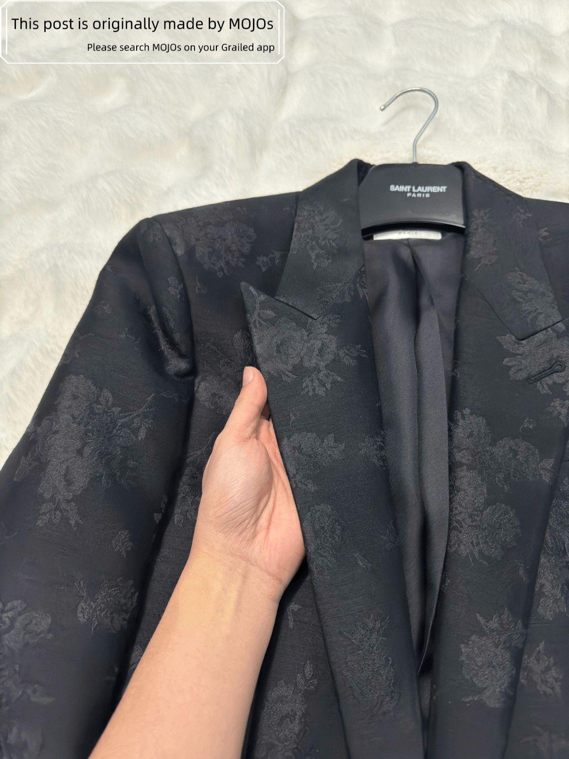Saint Laurent Paris Sz 48 Saint Laurent Paris Roses Pattern Blazer Jacket Size US M / EU 48-50 / 2 - 4 Thumbnail