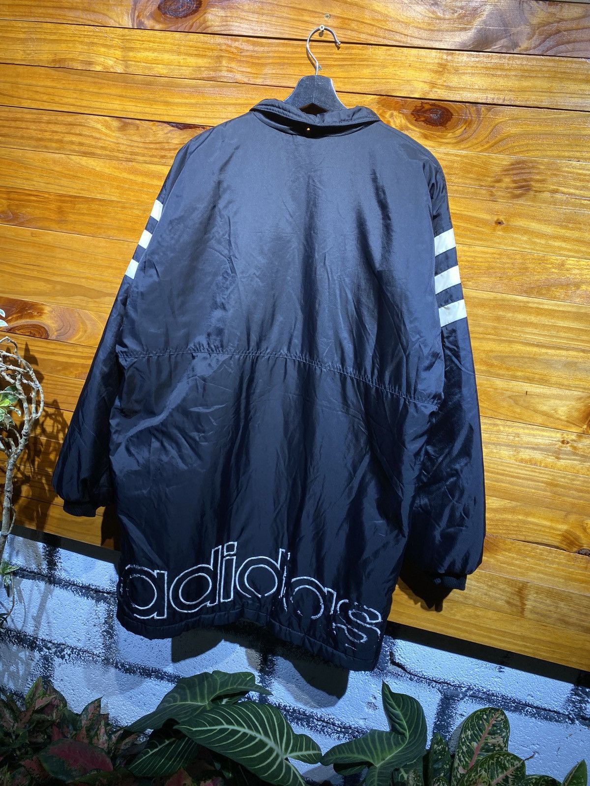 Adidas Vintage Adidas Originals Trefoil Black Nylon Jacket Stripes Size US M / EU 48-50 / 2 - 11 Thumbnail