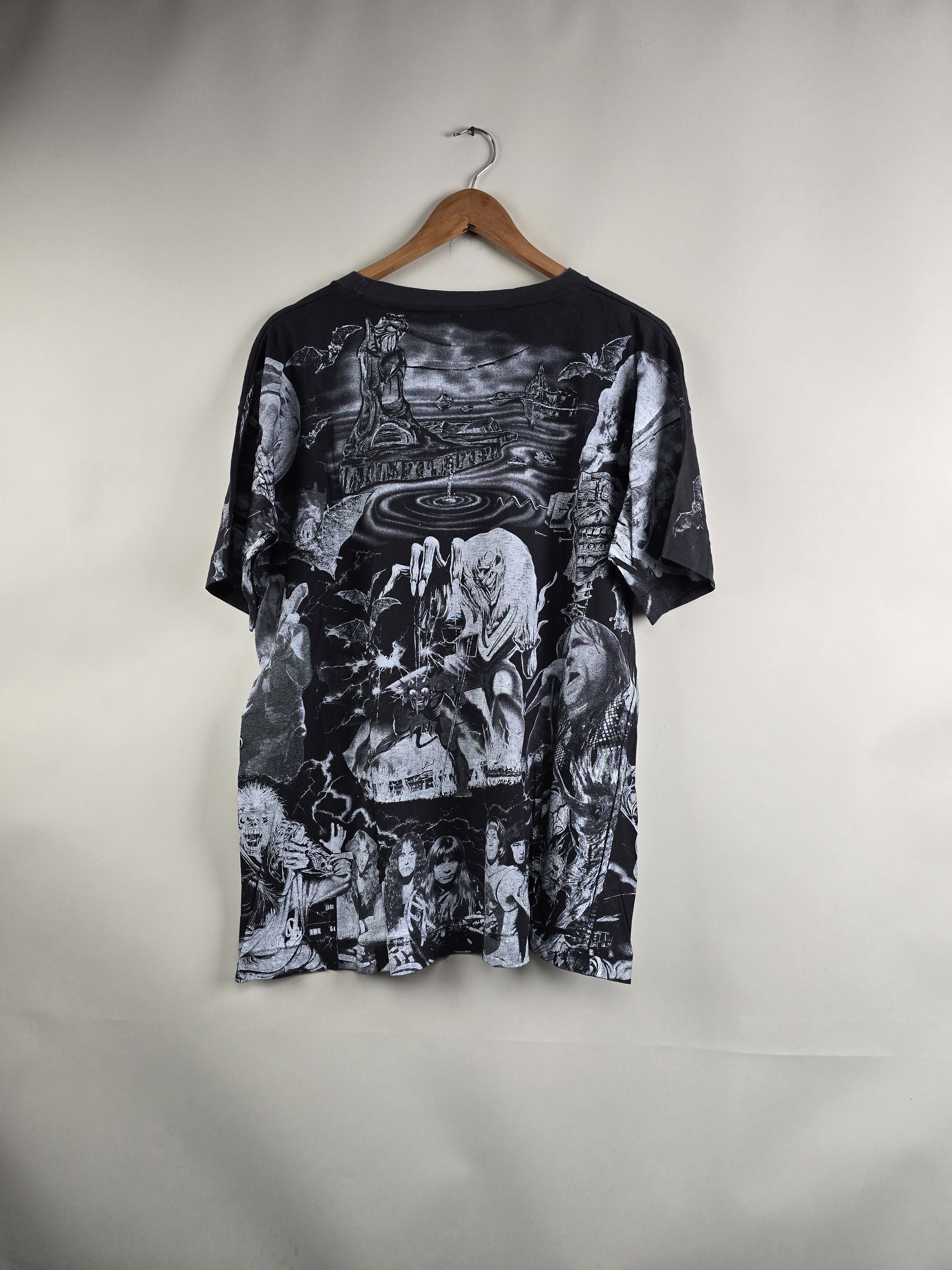 Band Tees × Iron Maiden × Vintage 90s Iron Maiden From here to eternity All Over Print Size US XL / EU 56 / 4 - 5 Thumbnail