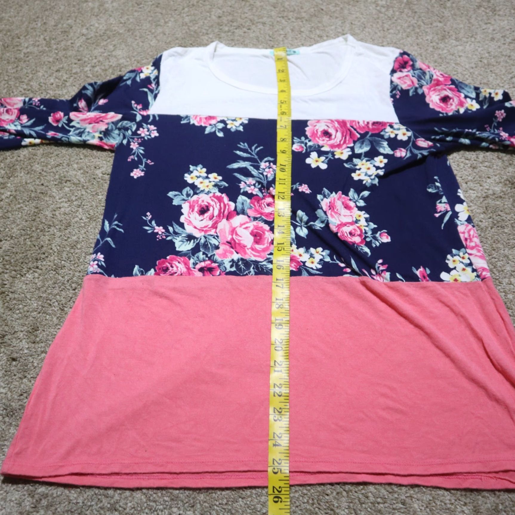 Pinko P.S Kate Shirt Womens Adult Medium Floral Lace Multicolor Pink Blue 90s Flower Short Sleeve Size M / US 6-8 / IT 42-44 - 6 Thumbnail
