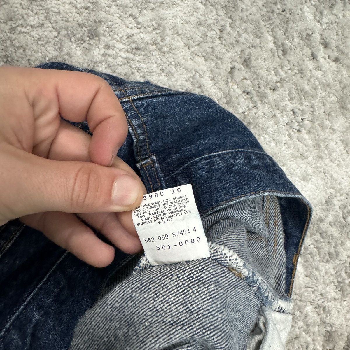 Japanese Brand × Levi's × Vintage Vintage 80s Levi’s 501 button fly made in USA dark wash Size US 36 / EU 52 - 6 Thumbnail