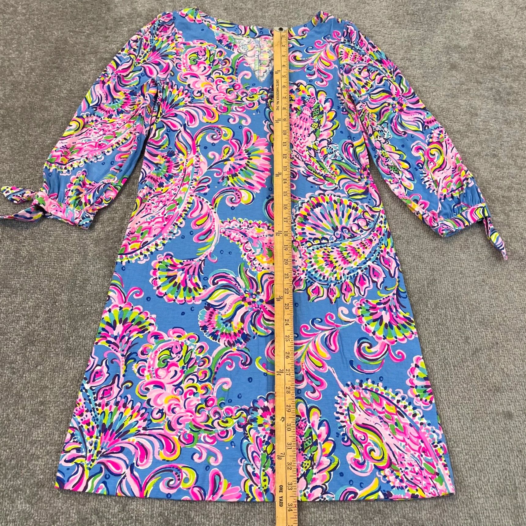 Lilly Pulitzer Lilly Pulitzer Dress Adult XS Multicolor Floral Mermaid Grotto Tie Womens Size XS / US 0-2 / IT 36-38 - 2 Thumbnail