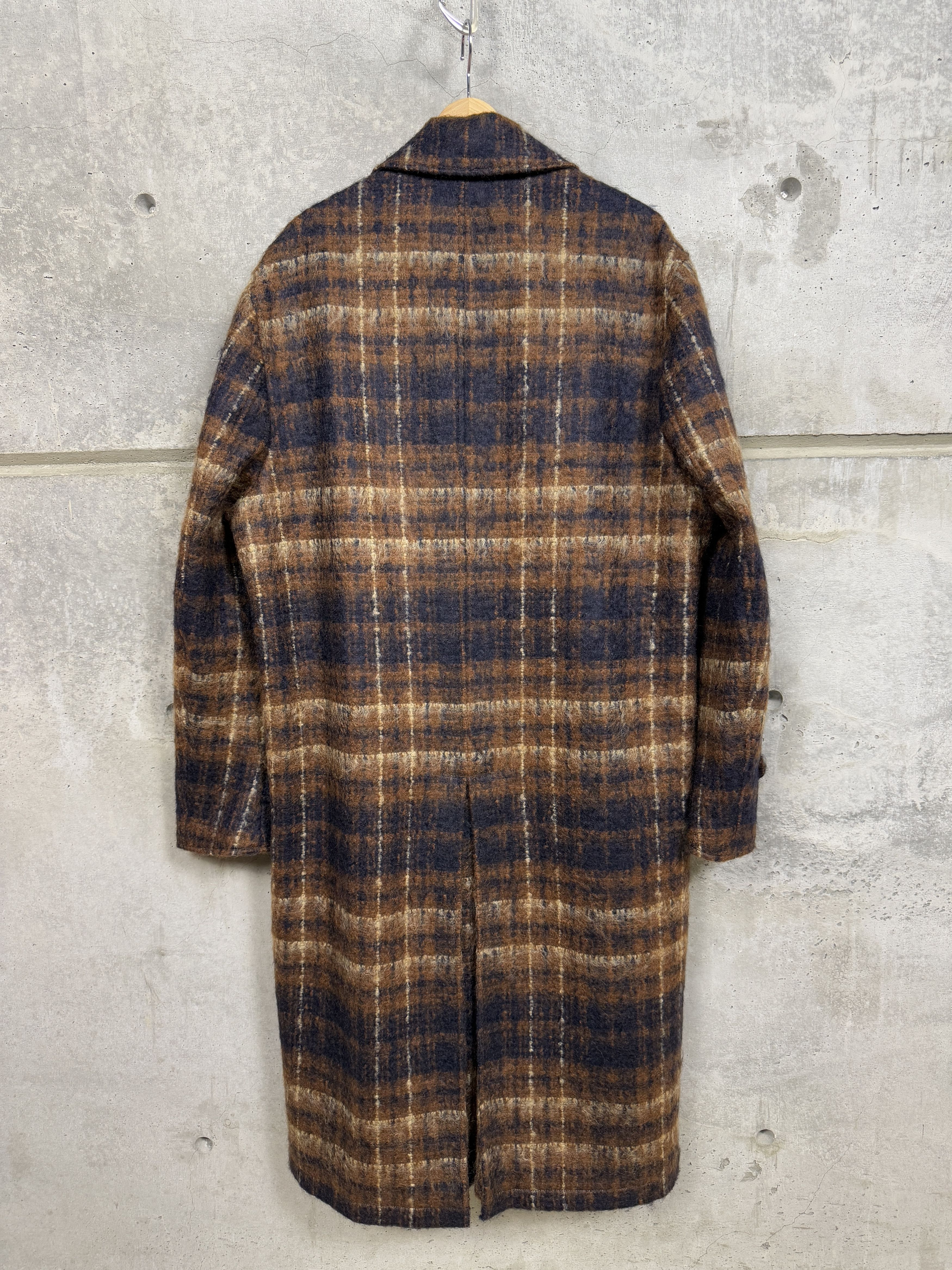 John Varvatos $1898 John Varvatos Plaid Mohair Overcoat Size US M / EU 48-50 / 2 - 3 Thumbnail