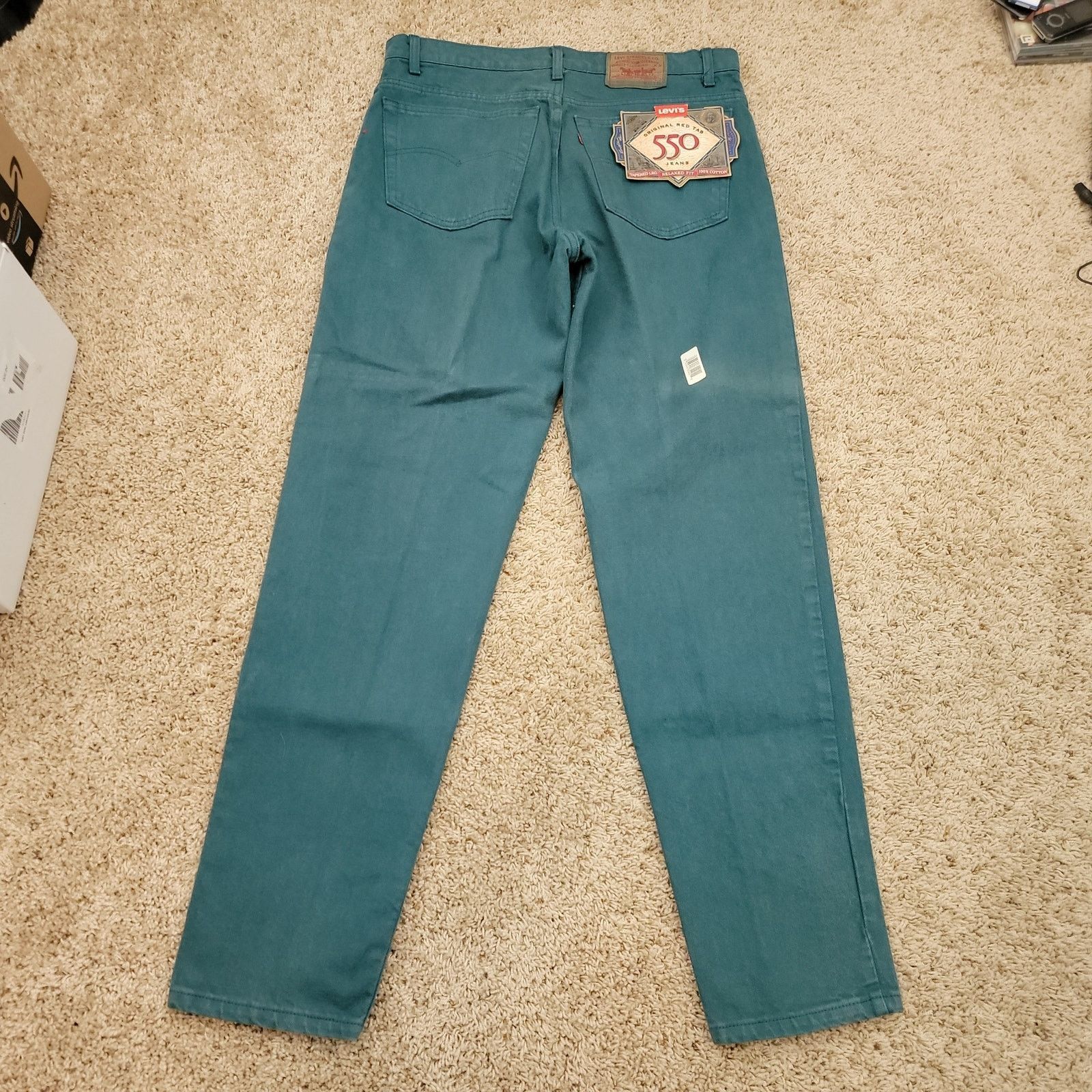Levi's Deadstock NOS Vintage 90’s Levis 550 Jeans Teal Denim 38x34 Size US 38 / EU 54 - 10 Thumbnail