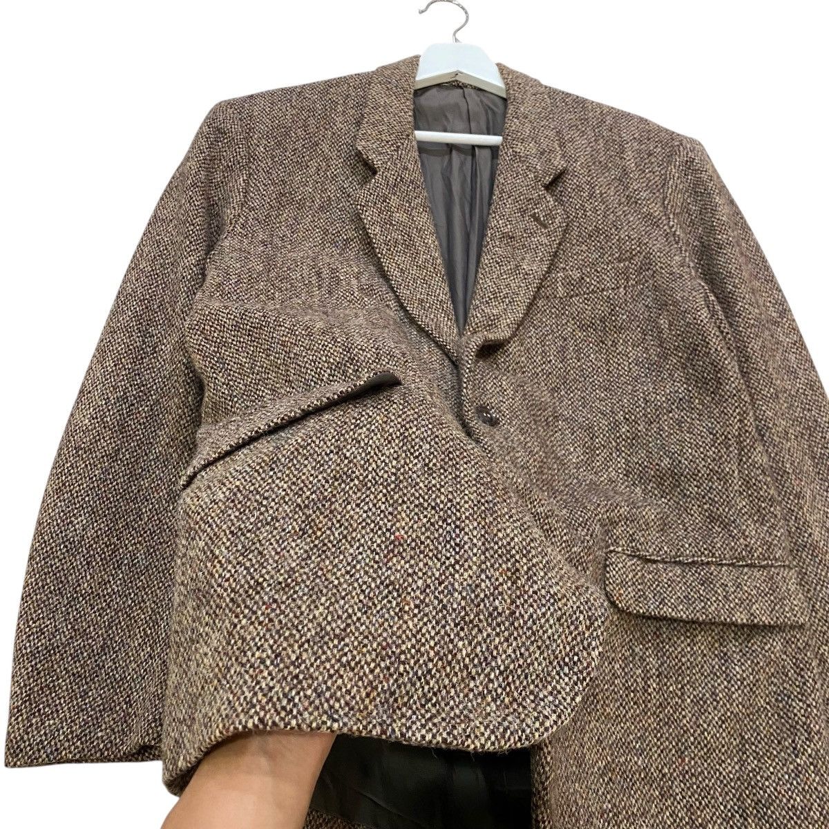 Harris Tweed 🌟HARRIS TWEED X MEN’S BIGI WOOL KNIT HERRINGBONE JACKET Size US S / EU 44-46 / 1 - 1 Thumbnail