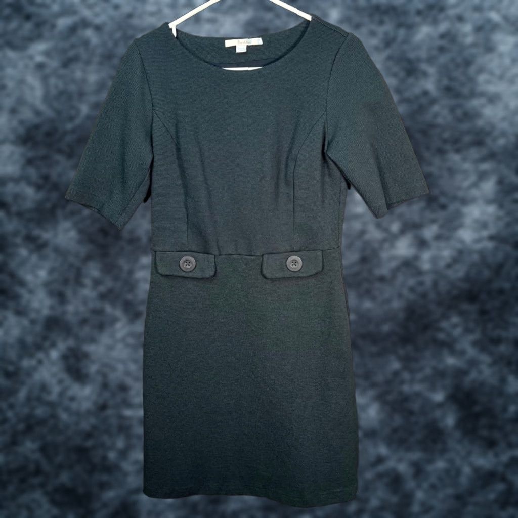 Boden Boden Womens 10R Green Structured Knee Length Dress Short Sleeve Pencil Dress with Pockets Size L / US 10 / IT 46 - 1 Thumbnail
