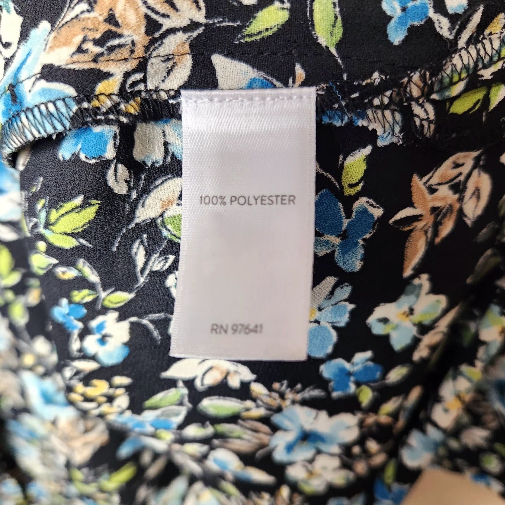 J. Jill J. Jill Black Floral Collared Buttonfront Flowy Layered Tunic-Size XL Size XL / US 12-14 / IT 48-50 - 6 Thumbnail