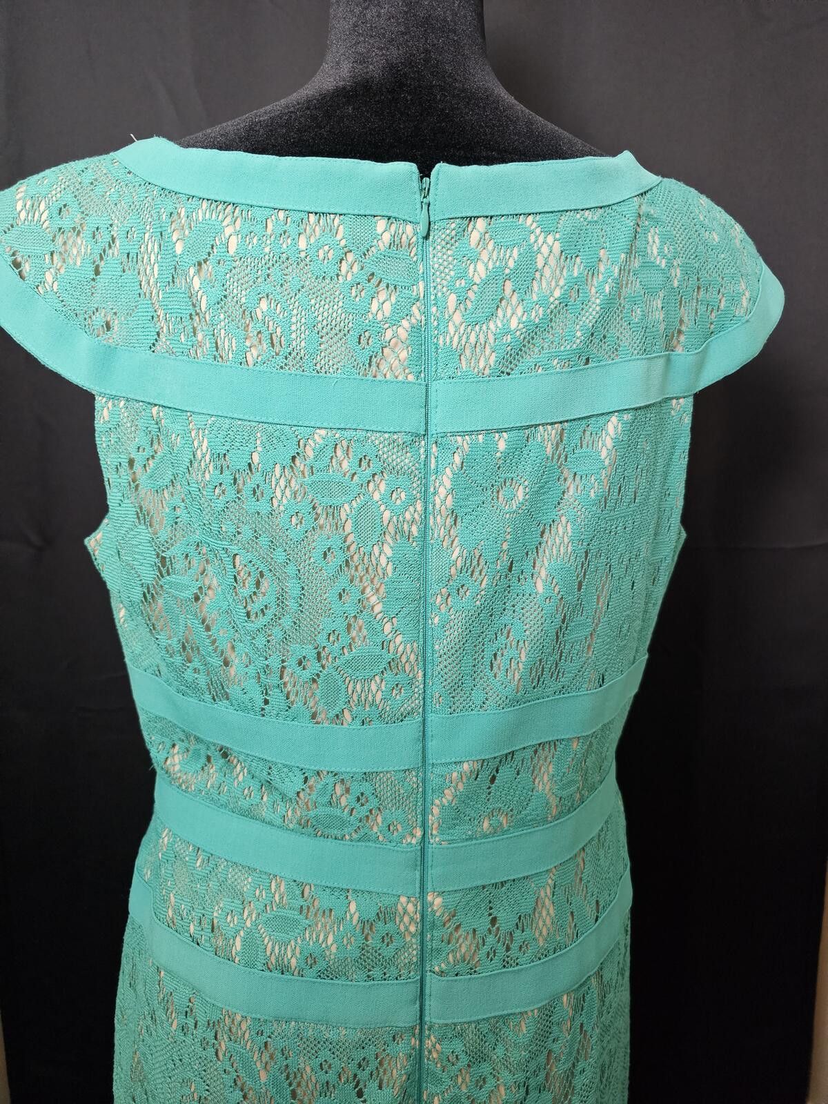 Other Adrianna Papell Dress Turquoise Womens Size 14 Cap Sleeves Size XL / US 12-14 / IT 48-50 - 6 Thumbnail