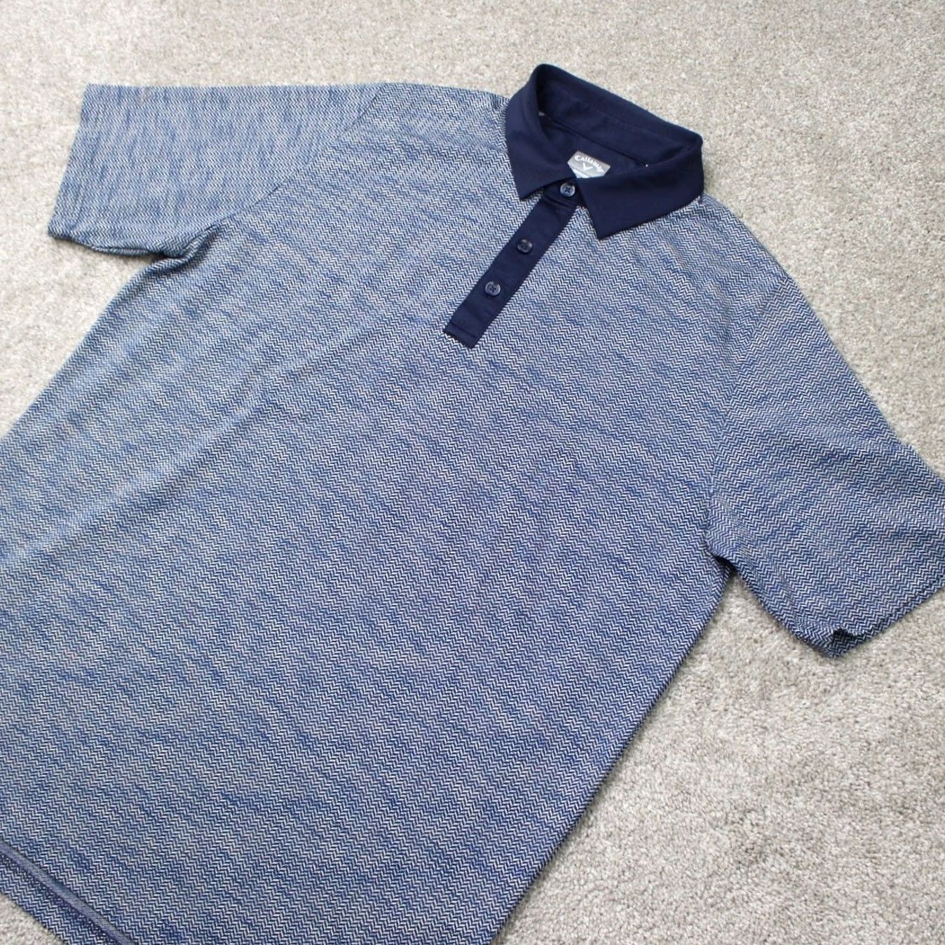 Callaway Callaway Polo Shirt Men L Blue Opti-Dri Short Sleeve Golf Polyester 100% Poly Pullover Size US L / EU 52-54 / 3 - 3 Thumbnail