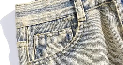 Jean Street trend personality ripped flame jeans Size US 32 / EU 48 - 5 Thumbnail