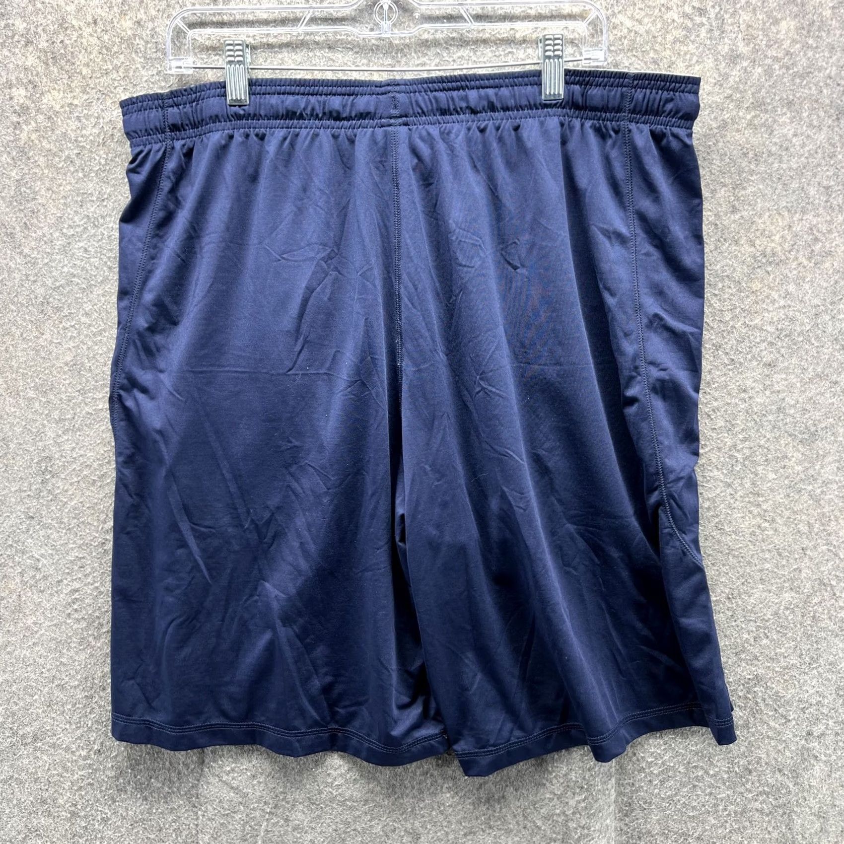 Under Armour Under Armour Shorts Mens XL Athletic Loose Fit Workout Gym Training Activewear Blue Jersey Pockets Moisture Wicking Quick Dry Drawstring Elastic Waist Size US 36 / EU 52 - 2 Thumbnail
