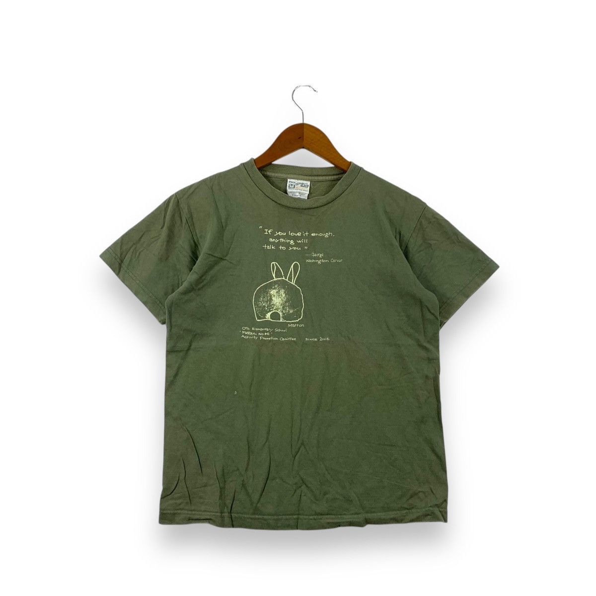 Vintage Vintage GEORGE WASHINGTON CARVER Scientist Quote Tee Shirt Size S / US 4 / IT 40 - 1 Thumbnail