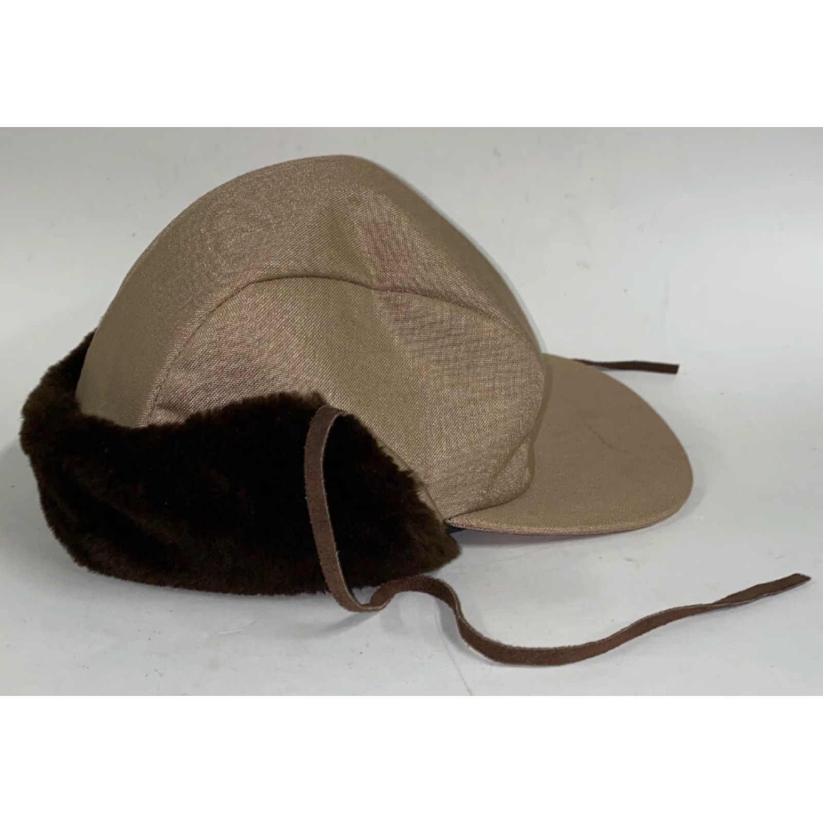 Vintage Broner Winter Hat Quilt Lined Mens M Beige USA Made Hats Size ONE SIZE - 2 Thumbnail