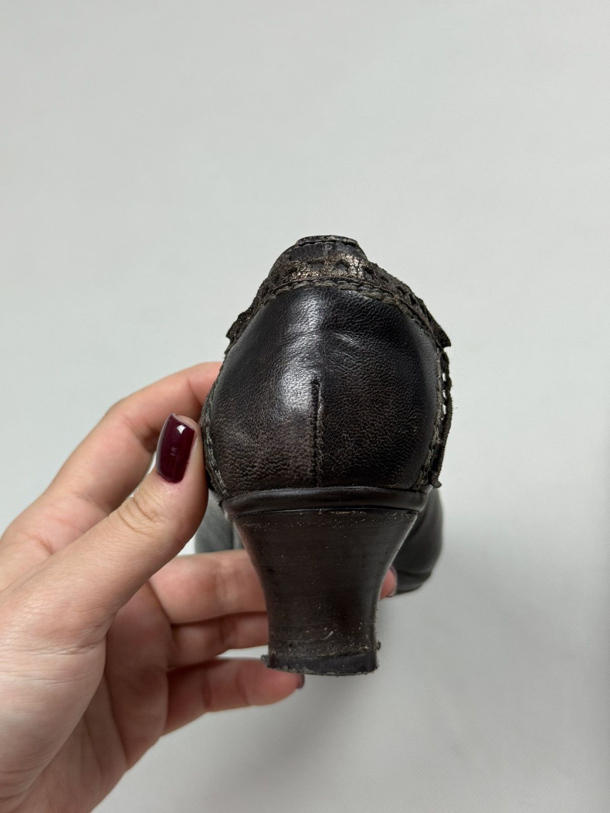 A.S.98 × Vintage Airstep Vintage Avant-Garde Ladies Leather Heeled Shoes Size US 8 / IT 38 - 22 Thumbnail