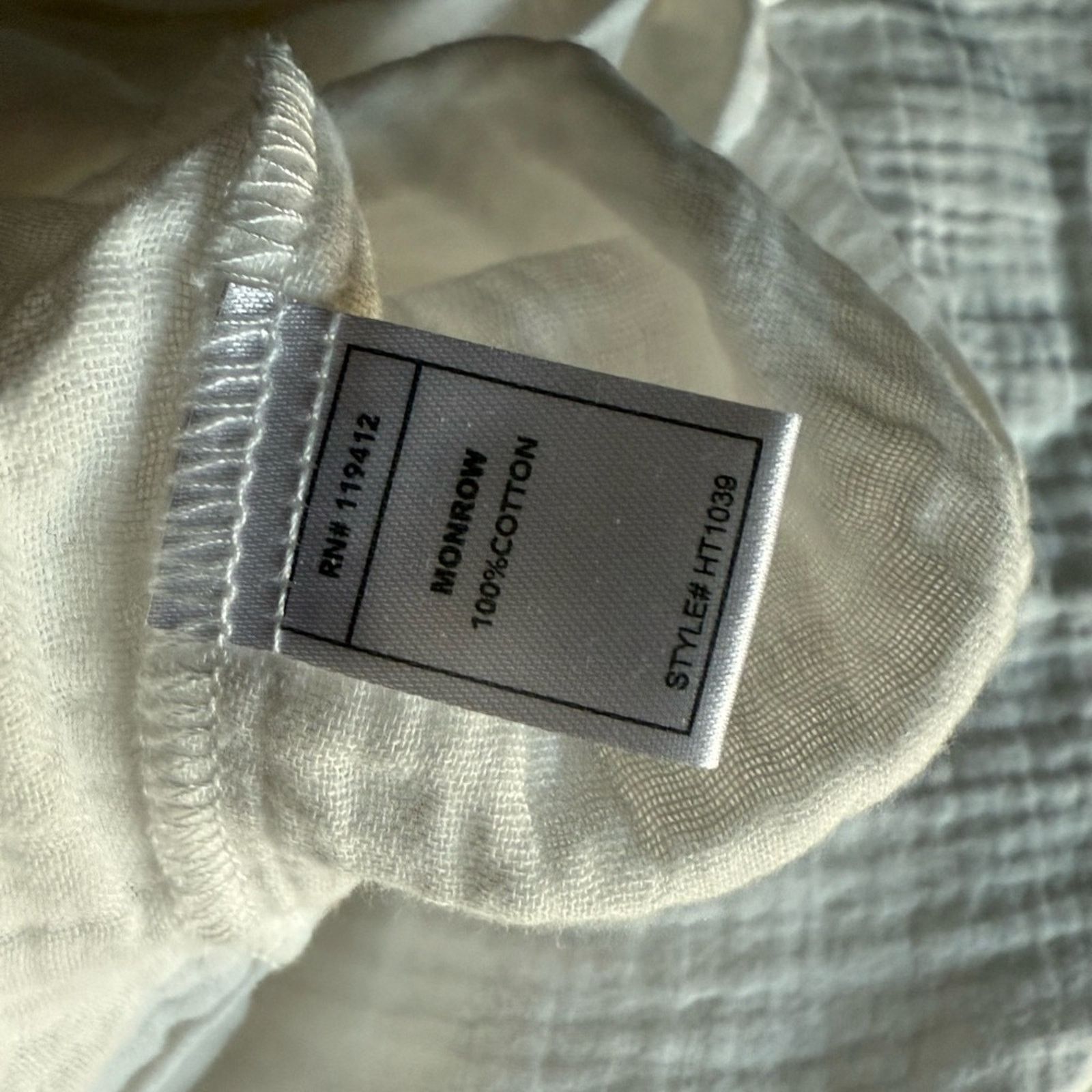MONROW New Monrow White Cotton Gauze Button Down Small $128 Size S / US 4 / IT 40 - 10 Thumbnail