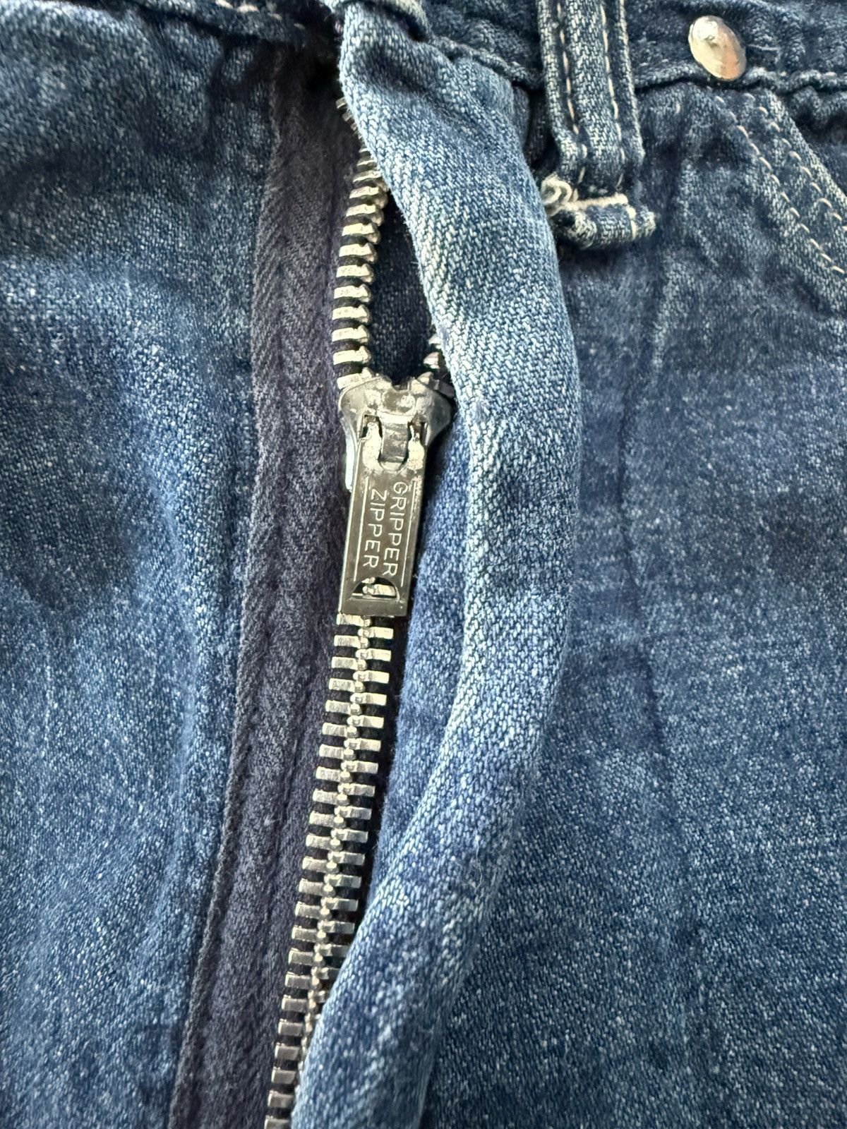 Wrangler Vintage Super Rare Blue Bell Denim Gripper Zipper Sanforized Size US 26 / EU 42 - 9 Thumbnail