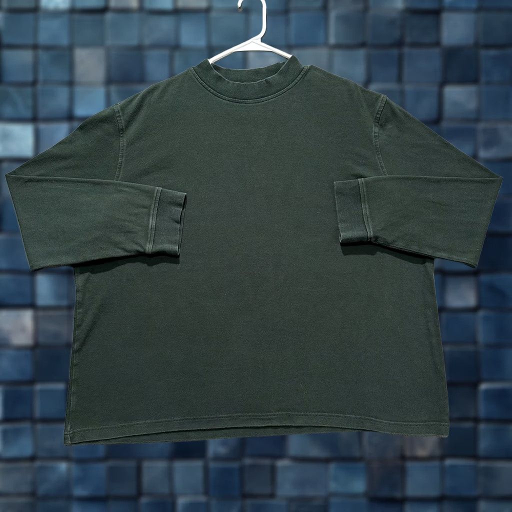 Croft & Barrow Croft & Barrow Shirt Mens 2XL Dark Green Pullover Classic Interlock Mock Neck Size US XXL / EU 58 / 5 - 1 Thumbnail