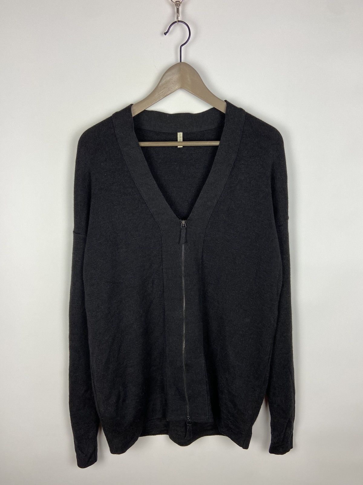 Annette Gortz Annette Gortz Wool/Silk Womens Black Zip Cardigan Sweater Size XS / US 0-2 / IT 36-38 - 1 Thumbnail