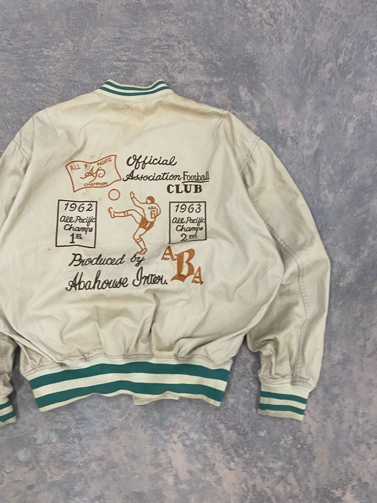 ABAHOUSE 1980s -Abahouse Football Club Varsity Jacket Size US L / EU 52-54 / 3 - 4 Thumbnail
