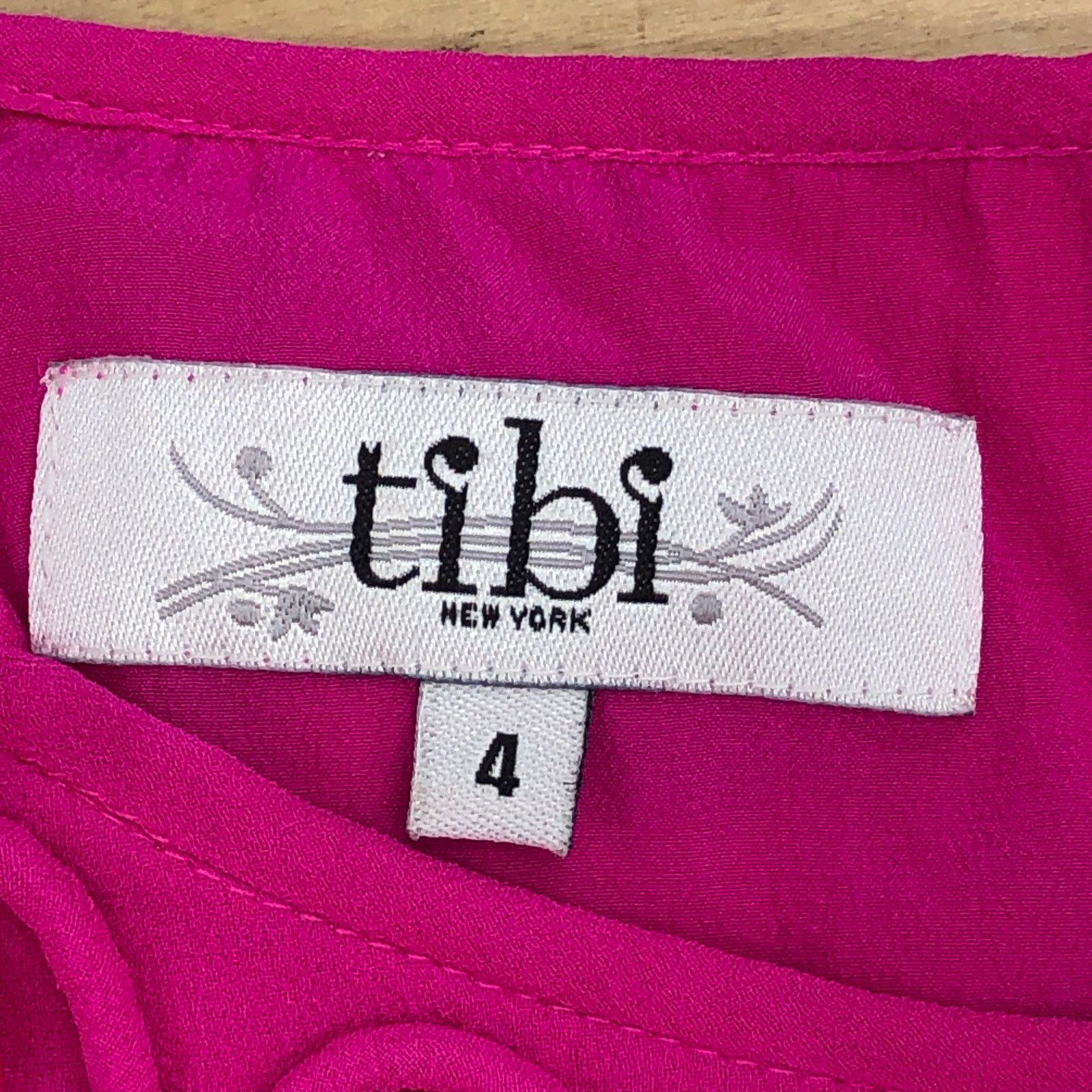 Tibi Tibi Size 4 Dress Sheath Silk Beaded Sleeveless Fuchsia Pink Size S / US 4 / IT 40 - 12 Thumbnail