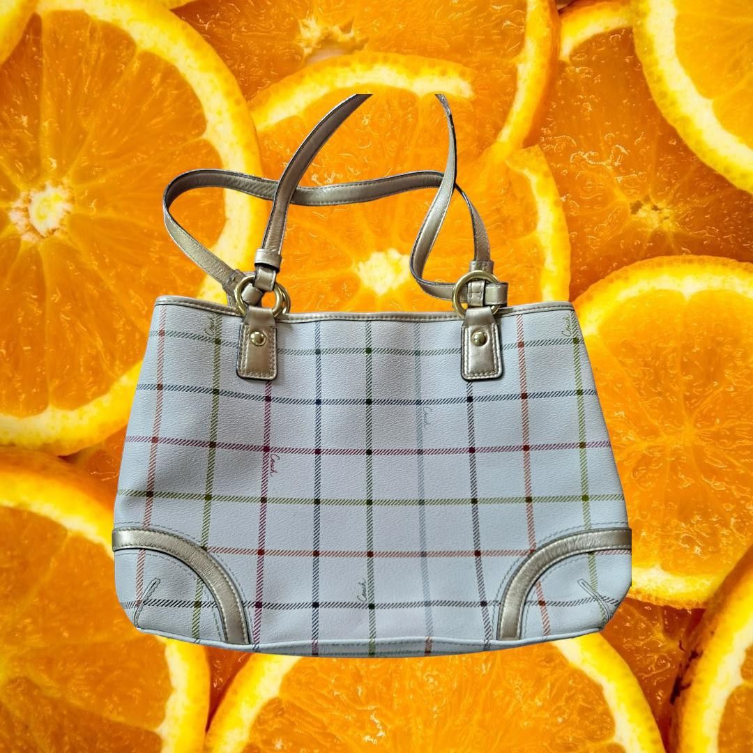 Coach Coach Peyton Tattersall Plaid Tote Size ONE SIZE - 6 Thumbnail