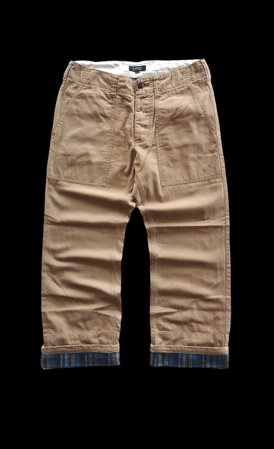 Burberry Designer Burberry Blue Checkered Legs Fatigue Pants Size US 31 - 2 Thumbnail