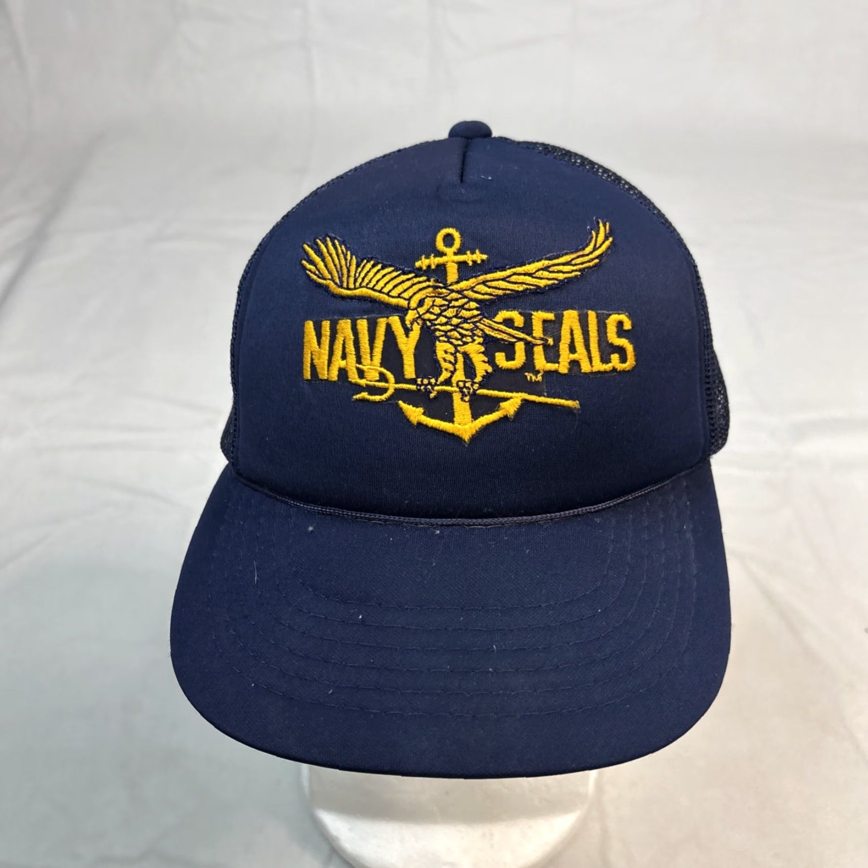 Vintage VINTAGE Youngan Trucker Hat Navy Seals Adjustable Blue Mens One Size Size ONE SIZE - 3 Thumbnail