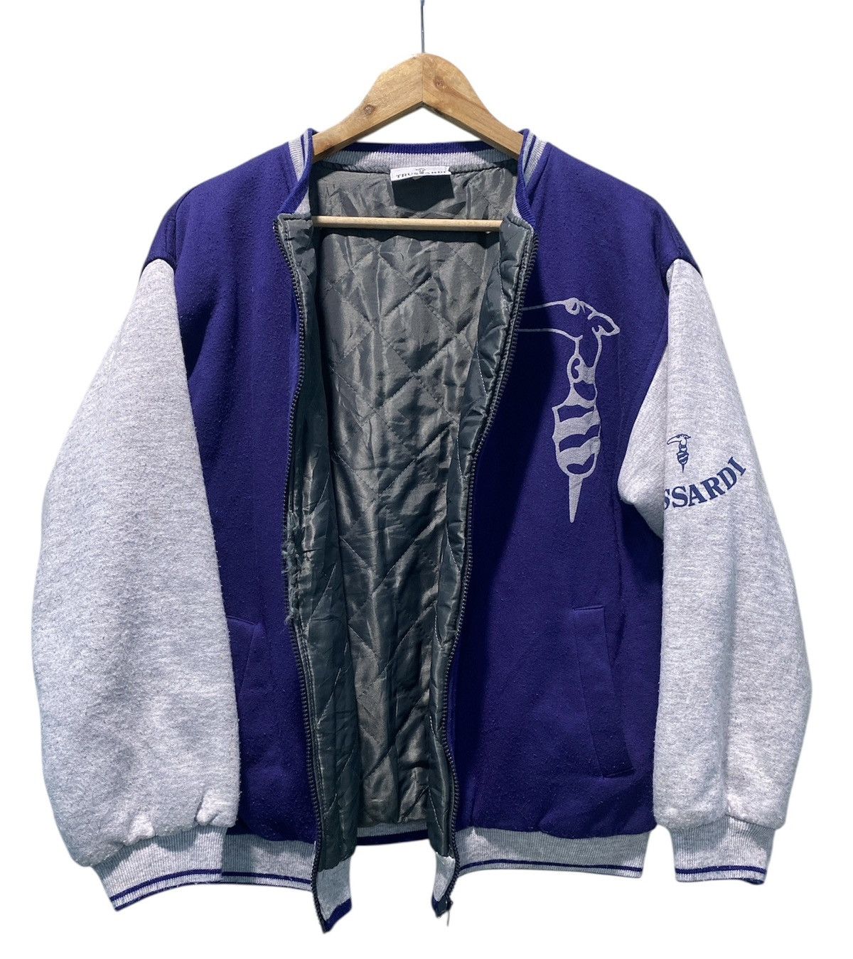 Trussardi Vintage Trussardi Varsity Big Logo Bomber Jacket Size US M / EU 48-50 / 2 - 3 Thumbnail