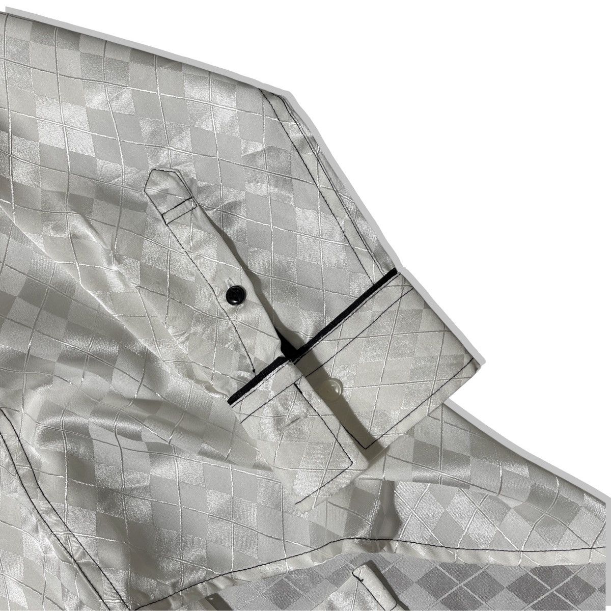 semanticdesign Semantic Design FW2022 - Satin Diamond Pattern Shirt Size US L / EU 52-54 / 3 - 4 Thumbnail