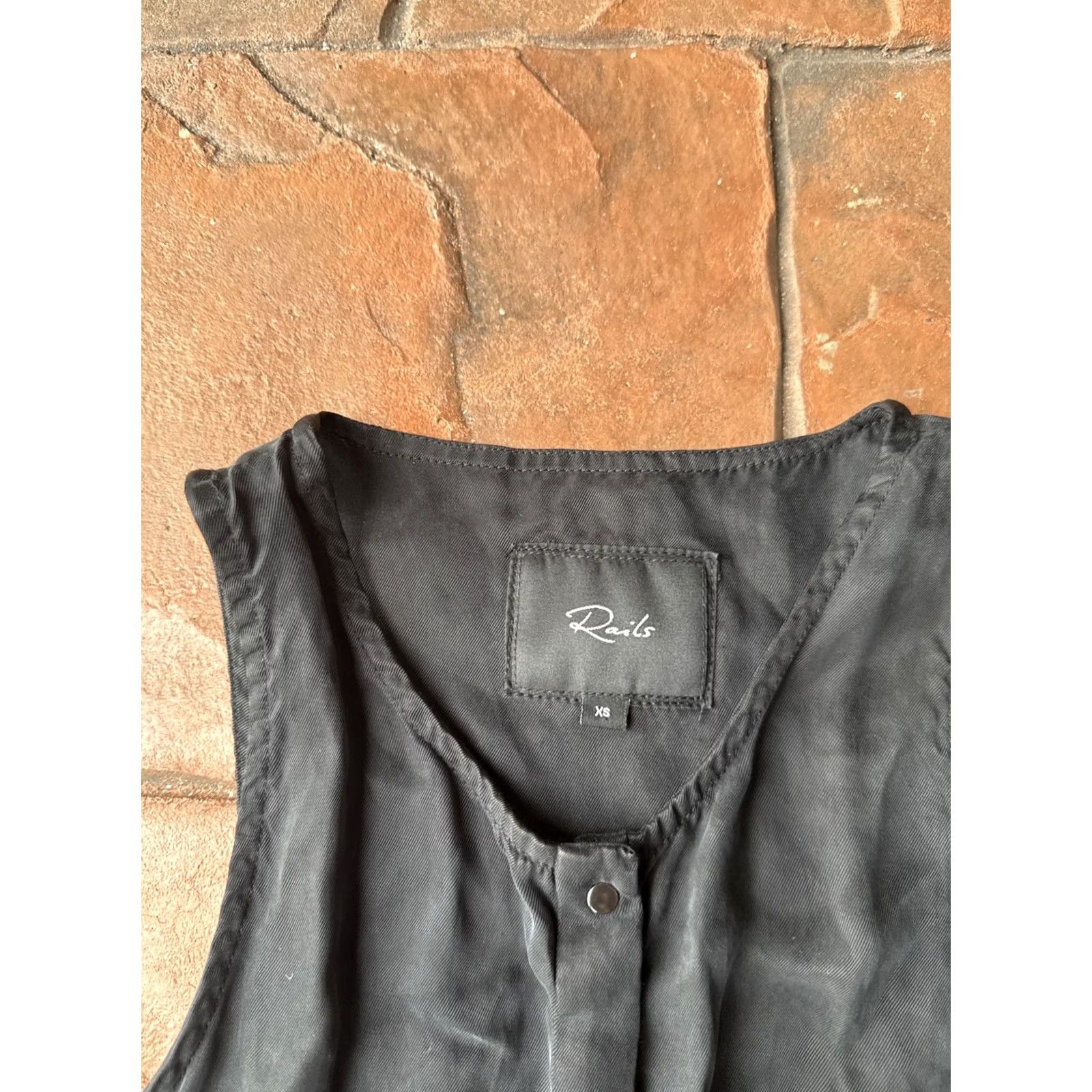 Rails Rails Sleeveless Drawstring Jumpsuit Overalls Women’s XS Black Size 26" / US 2 / IT 38 - 2 Thumbnail