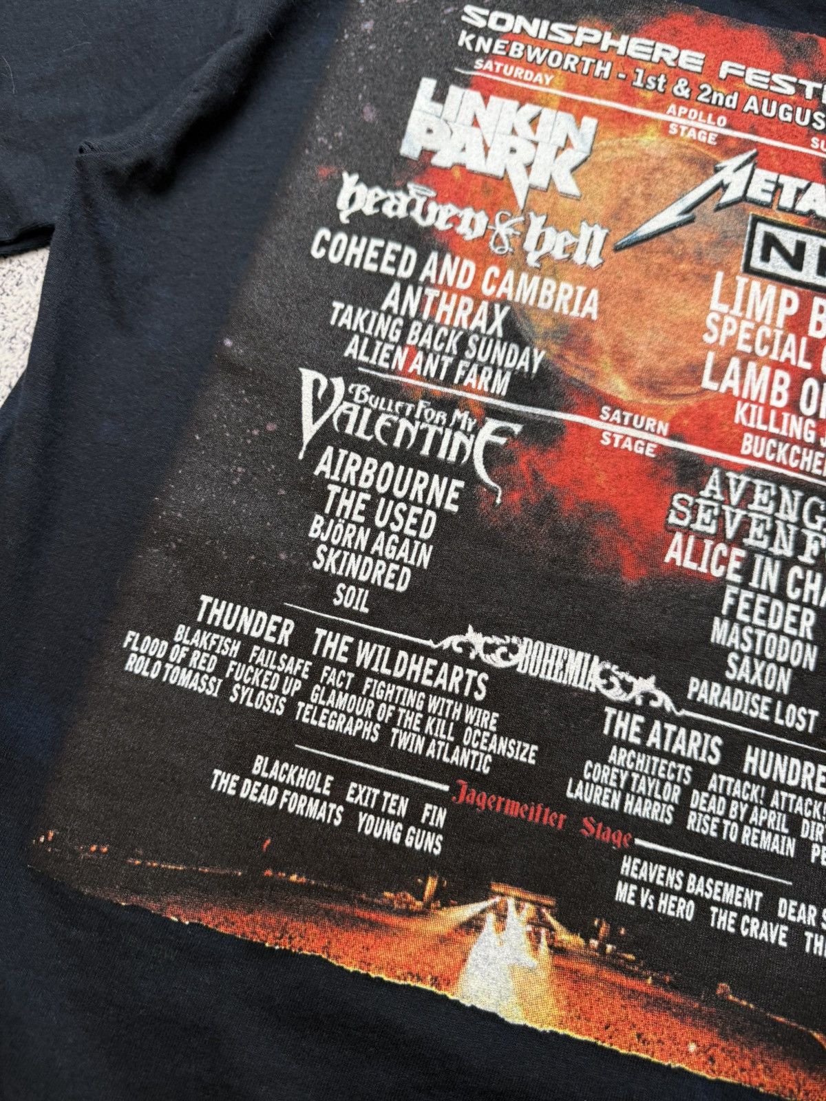 Vintage SONISPHERE 2009 METALLICA SLIPKNOT KORN VINTAGE GRAPHIC TEE Size US S / EU 44-46 / 1 - 22 Thumbnail