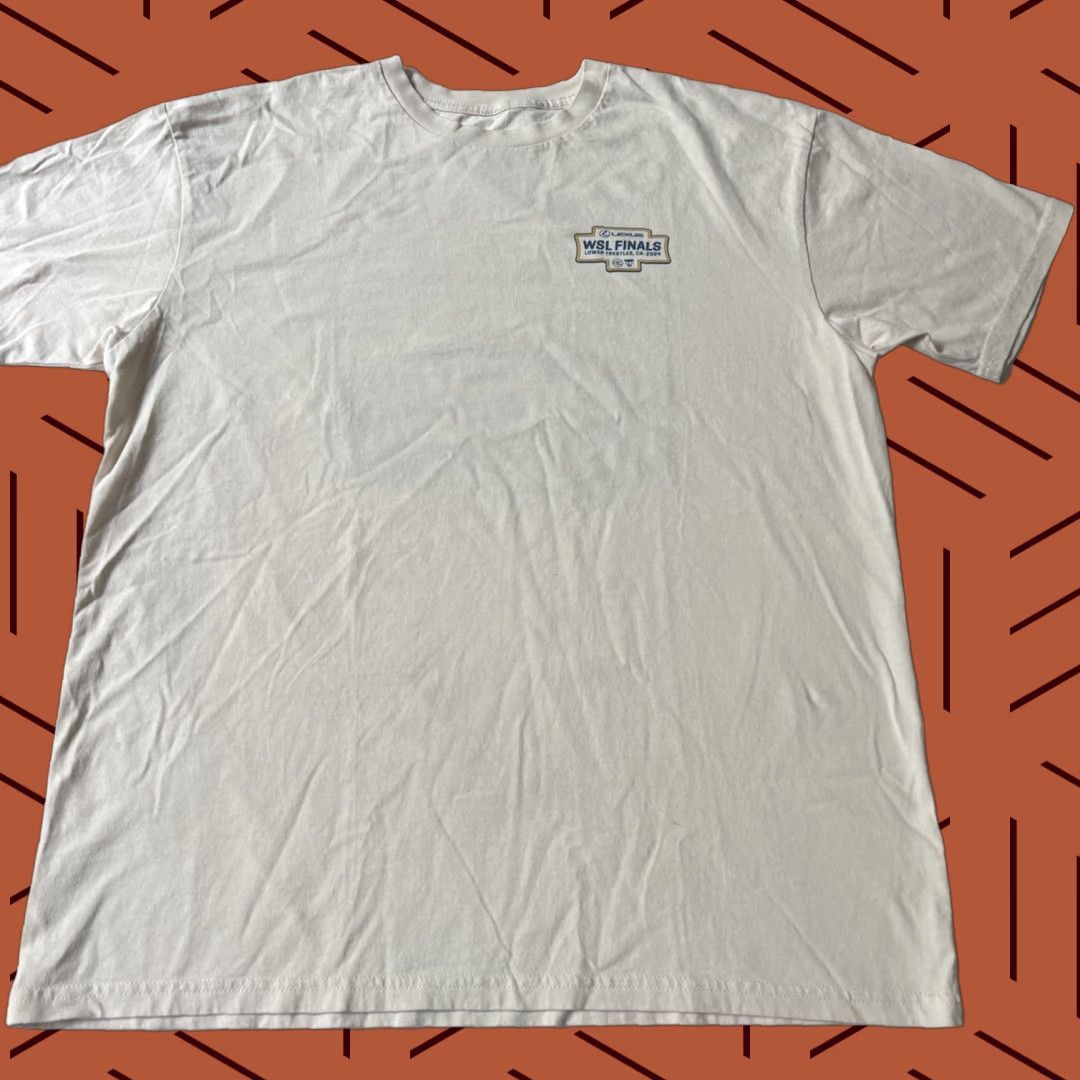 Vintage VINTAGE WSL Surf Contest Finals 2024 Lower Trestles John John Florence Shirt L Beige Raglan Graphic Print Pocket Logo Men Tee Size US L / EU 52-54 / 3 - 1 Thumbnail