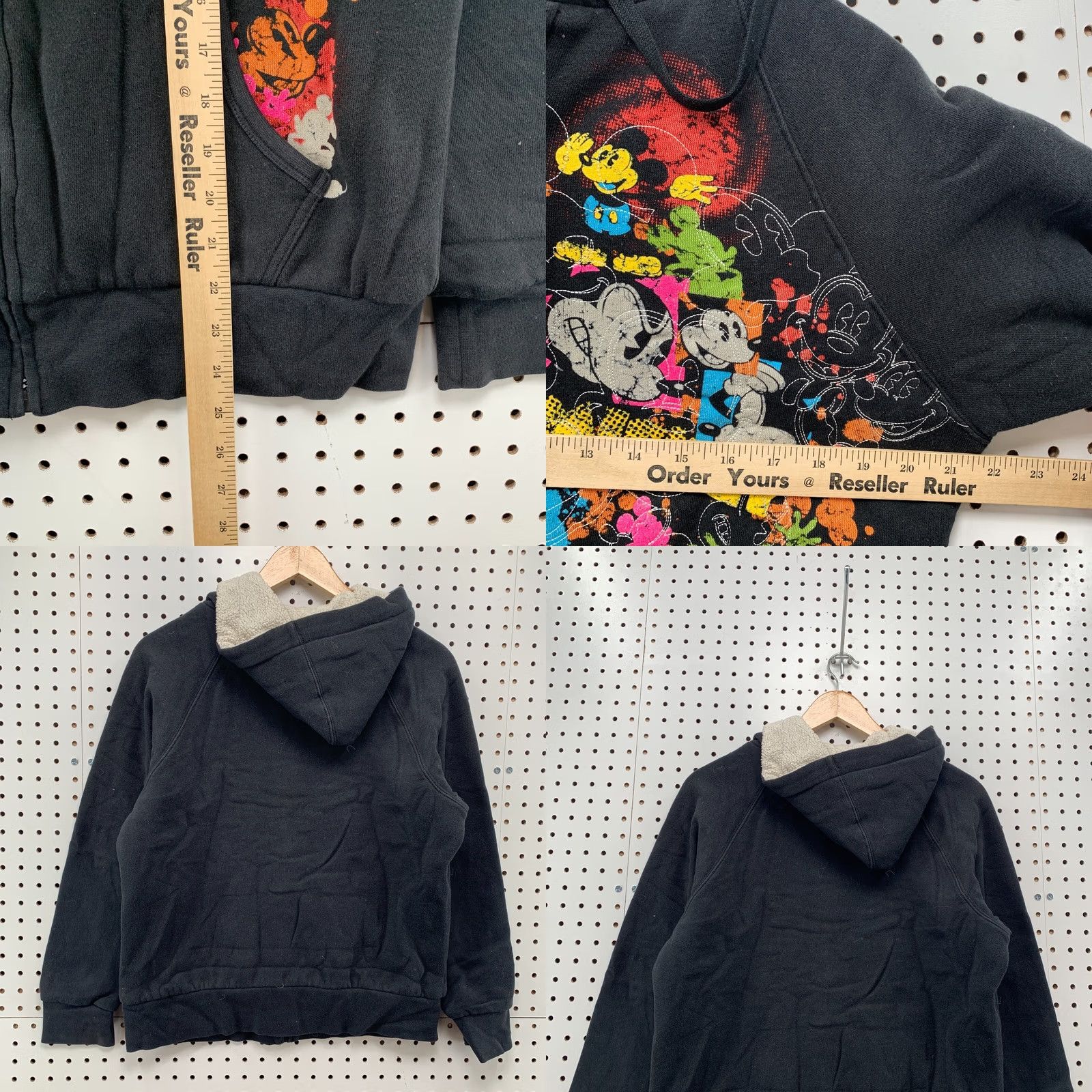 Disney Disney Disneyland Sweatshirt Hooded Sherpa Lined Black Womens Medium 22x24.5 Size M / US 6-8 / IT 42-44 - 9 Thumbnail