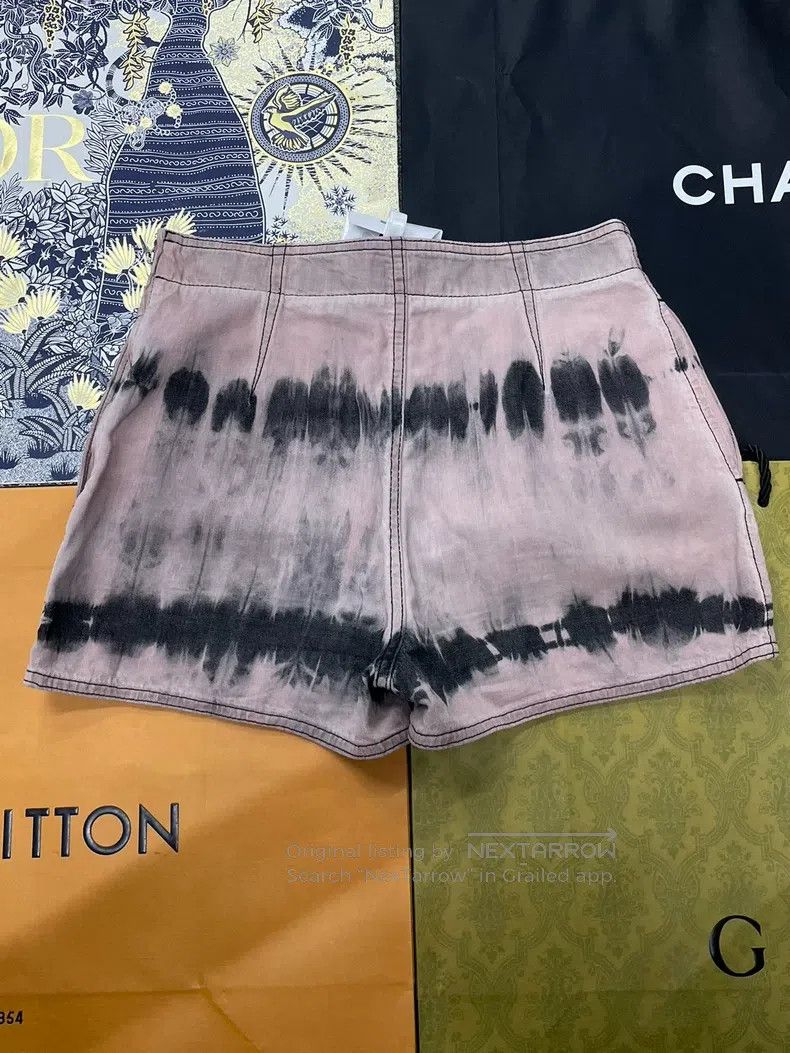 Dior Dior Pink and black printed tie-dyed denim shorts Size 25" / US 0 / IT 36 - 2 Thumbnail