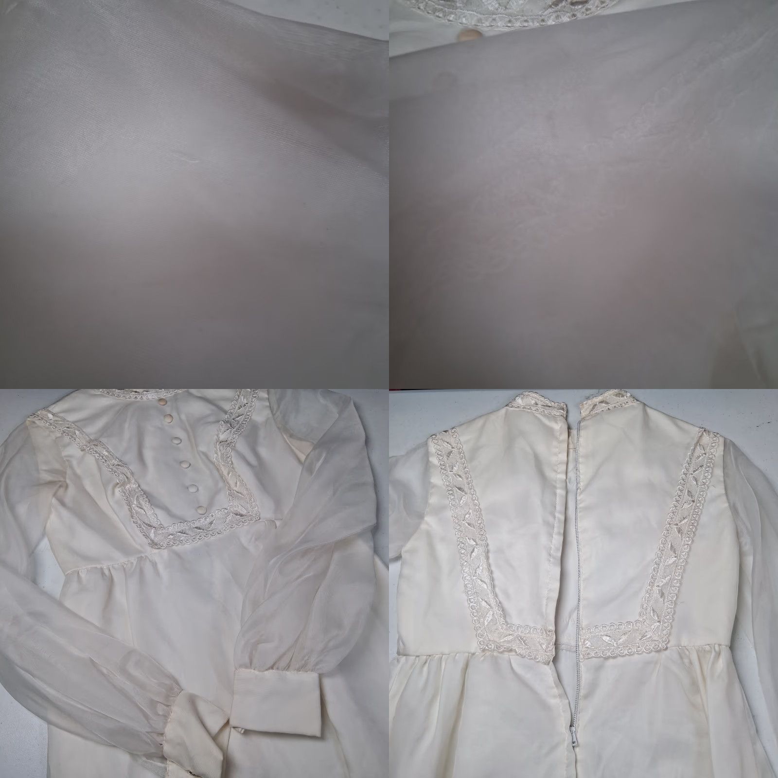 Layer 8 VINTAGE First Communion Dress Girls Size 5 Ivory Long Sleeve Sheer Layer Size US S / EU 44-46 / 1 - 10 Thumbnail
