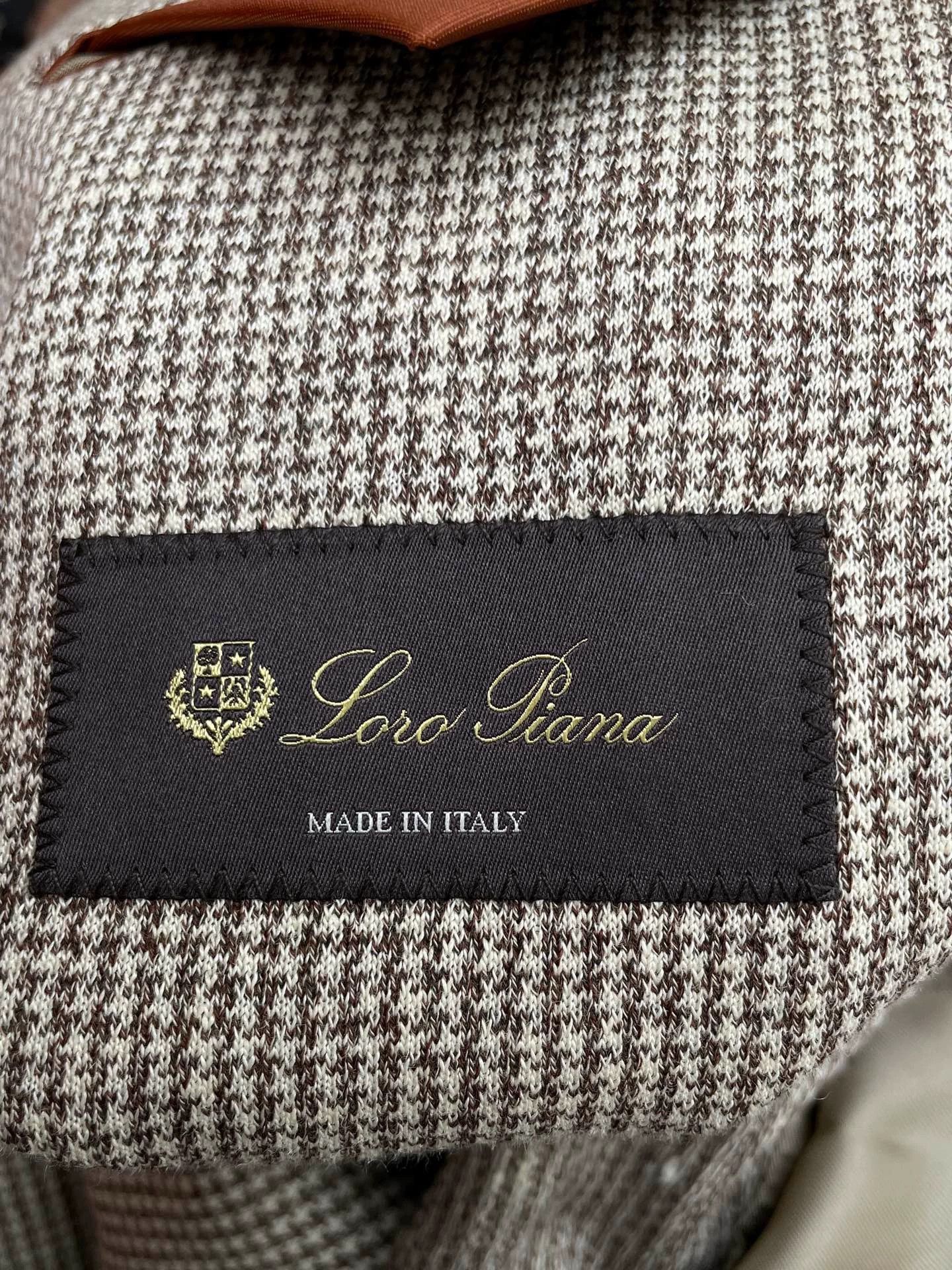 Loro Piana Loro Piana Check Linen Jacket 52 (180/100A) Size US L / EU 52-54 / 3 - 7 Thumbnail