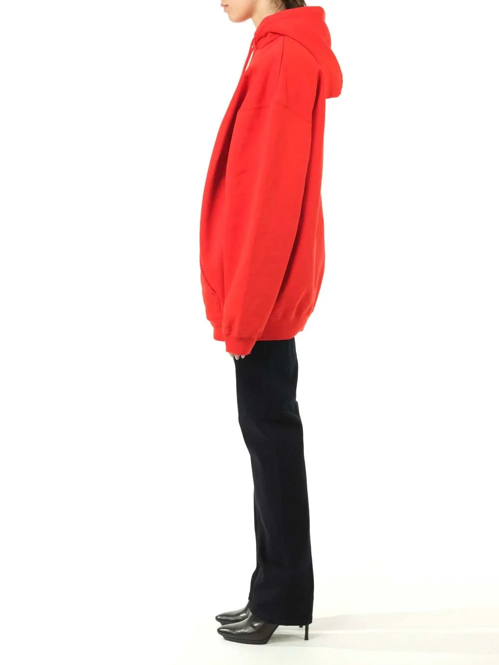 Balenciaga o1y0625 Logo Hoodie in Tomato Red Size S / US 4 / IT 40 - 5 Thumbnail