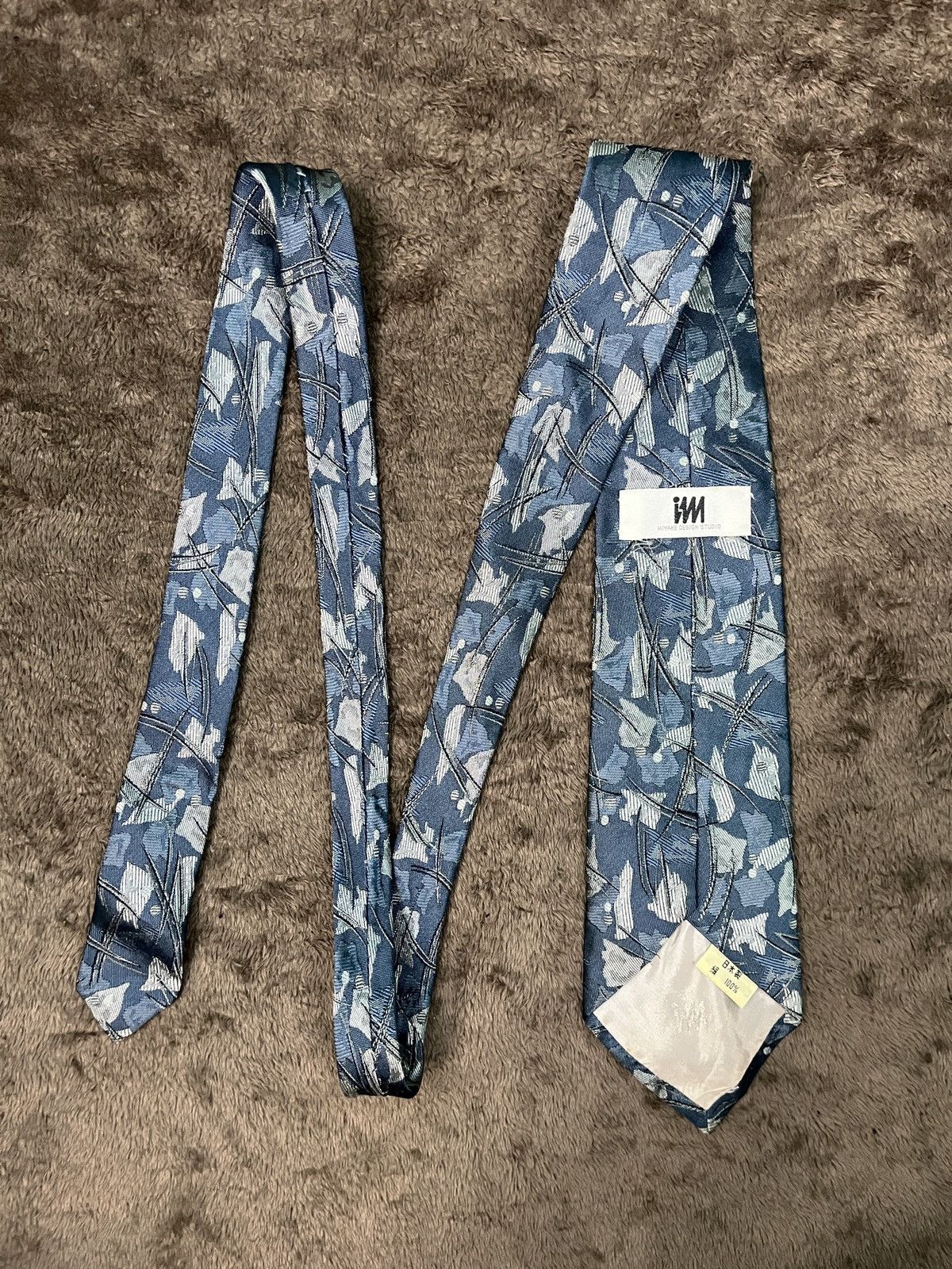Issey Miyake × Vintage Issey Miyake IM Studio Silk Necktie Size ONE SIZE - 3 Thumbnail