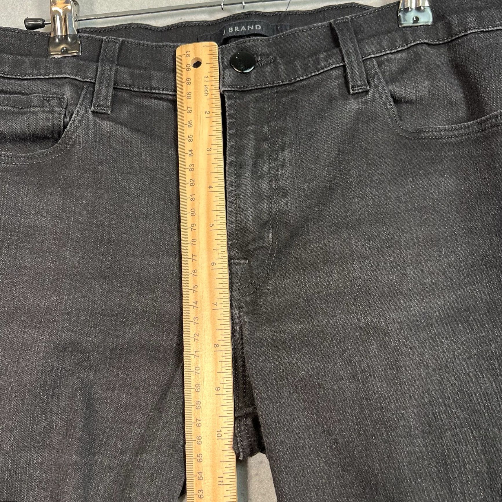 J Brand VINTAGE J Brand Vanity Jeans Womens Size 31 Black Dark Wash Tapered Leg Cotton Blend Size 24" / US 00 / IT 34 - 7 Thumbnail