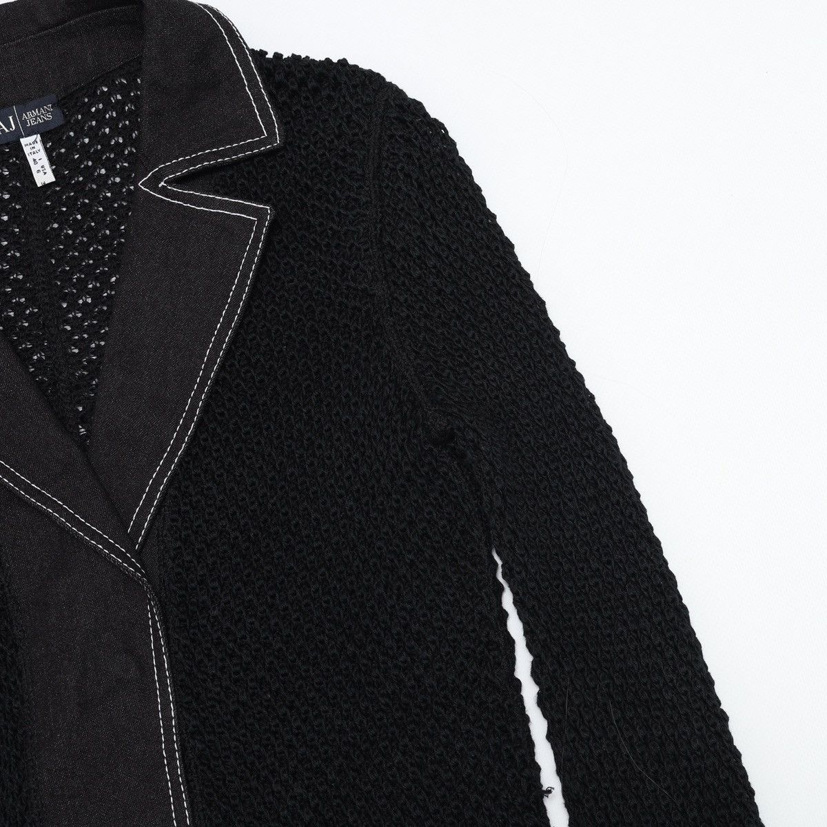 Armani Armani Jeans Cotton Knitted Blazer Cable Size M / US 6-8 / IT 42-44 - 5 Thumbnail