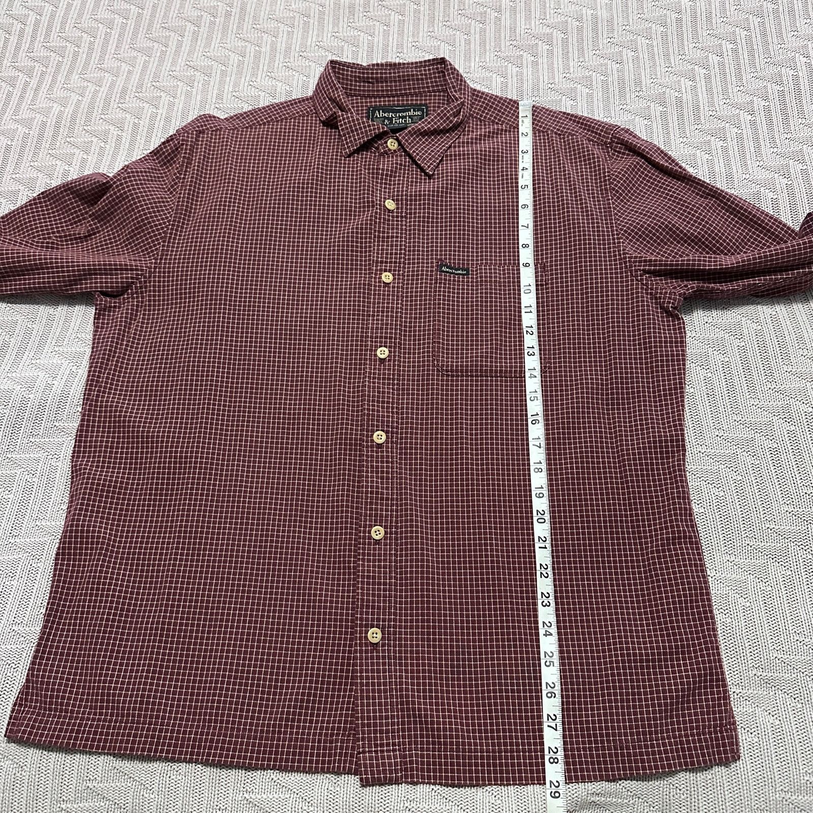 Abercrombie & Fitch Vintage Abercrombie & Fitch maroon fall plaid button down L Size US L / EU 52-54 / 3 - 7 Thumbnail