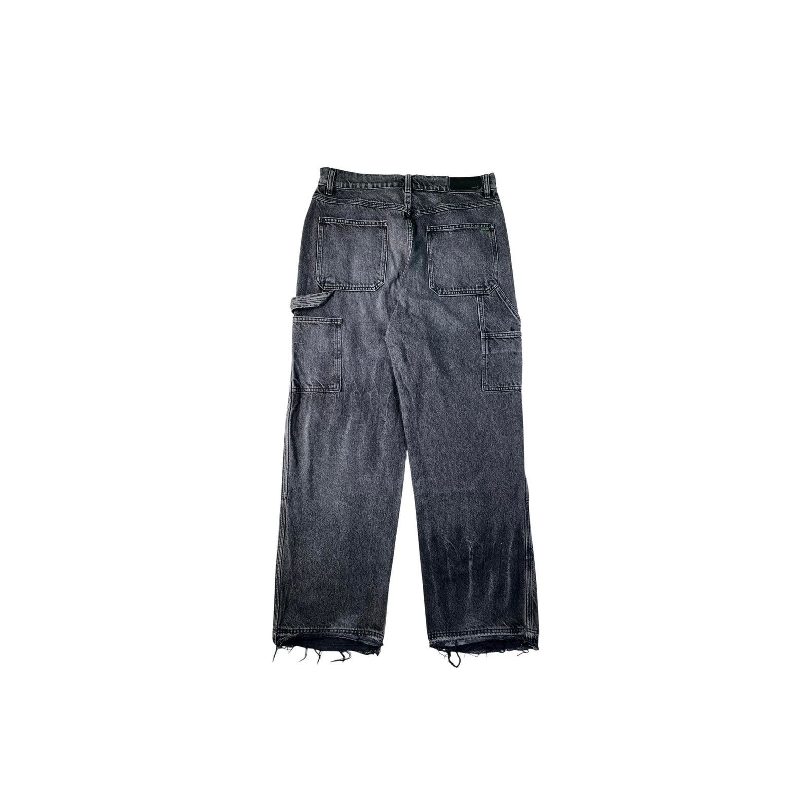 Amiri Amiri Double Knee Flared Black Wash Jeans Size US 31 - 2 Thumbnail