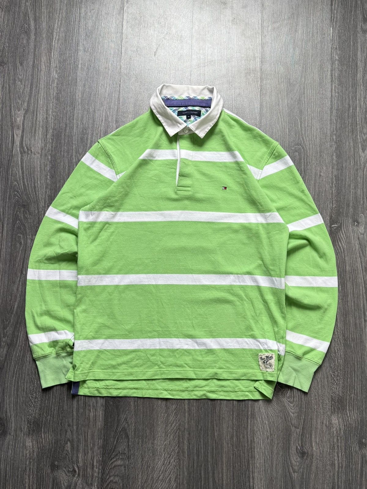 Tommy Hilfiger × Vintage Y2K Tommy Hilfiger Vintage Rugby Long Sleeve Size US XL / EU 56 / 4 - 1 Thumbnail